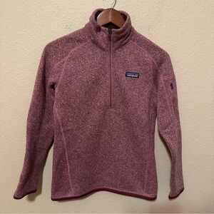 Patagonia Women’s Better Sweater Kipi Pink Quarter Zip Pullover